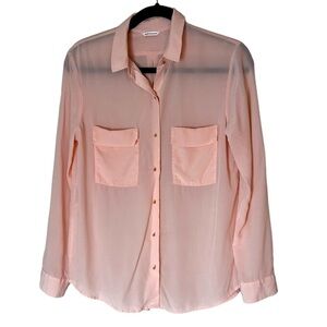 Club Monaco Women's 100% Silk Button Down Blouse- Size Small